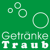 Das Bild zeigt das grüne Logo von Getränke Traub.